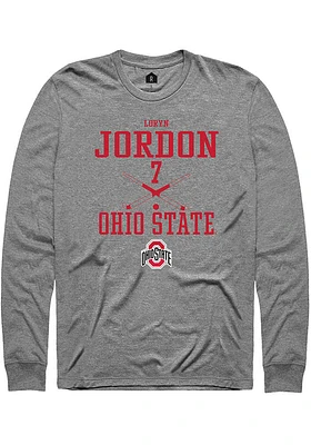 Loryn Jordon  Ohio State Buckeyes Graphite Rally NIL Sport Icon Long Sleeve T Shirt