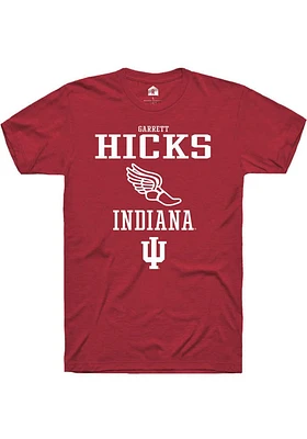 Garrett Hicks  Indiana Hoosiers Red Rally NIL Sport Icon Track Short Sleeve T Shirt