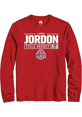 Loryn Jordon Ohio State Buckeyes Rally NIL Stacked Box Long Sleeve T Shirt