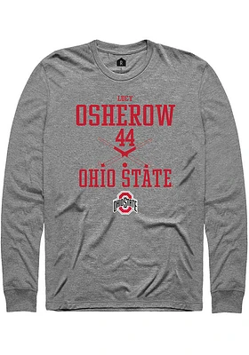 Lucy Osherow  Ohio State Buckeyes Graphite Rally NIL Sport Icon Long Sleeve T Shirt