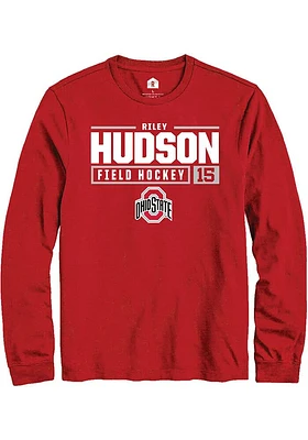 Riley Hudson Ohio State Buckeyes Rally NIL Stacked Box Long Sleeve T Shirt