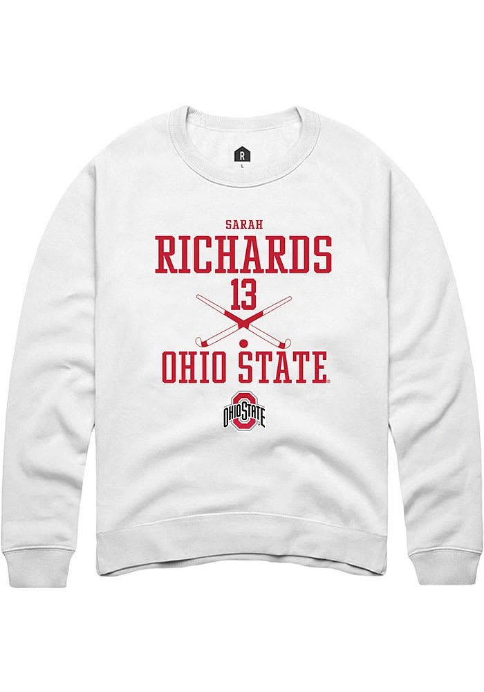 Sarah Richards Rally Ohio State Buckeyes Mens NIL Sport Icon Long Sleeve Crew Sweatshirt