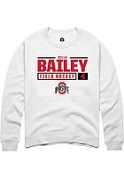 Zella Bailey Rally Ohio State Buckeyes Mens NIL Stacked Box Long Sleeve Crew Sweatshirt