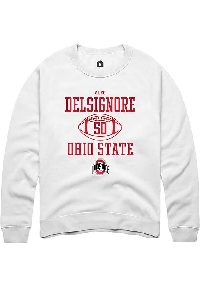 Alec DelSignore Rally Ohio State Buckeyes Mens NIL Sport Icon Long Sleeve Crew Sweatshirt