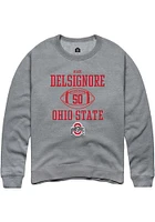 Alec DelSignore  Rally Ohio State Buckeyes Mens Graphite NIL Sport Icon Long Sleeve Crew Sweatshir..