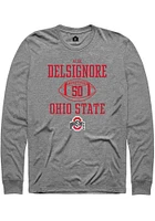 Alec DelSignore  Ohio State Buckeyes Graphite Rally NIL Sport Icon Long Sleeve T Shirt