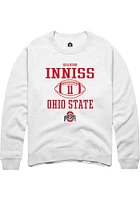 Brandon Inniss Rally Ohio State Buckeyes Mens NIL Sport Icon Long Sleeve Crew Sweatshirt