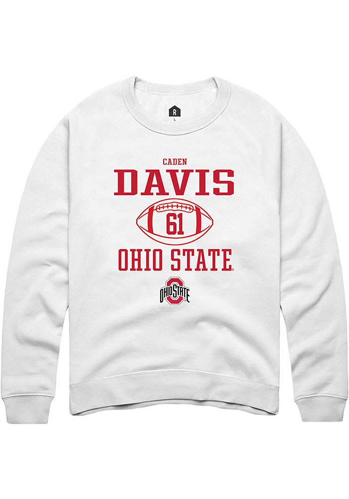 Caden Davis Rally Ohio State Buckeyes Mens NIL Sport Icon Long Sleeve Crew Sweatshirt