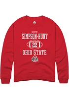 Calvin Simpson-Hunt  Rally Ohio State Buckeyes Mens Red NIL Sport Icon Long Sleeve Crew Sweatshirt