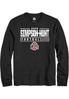 Calvin Simpson-Hunt Ohio State Buckeyes Rally NIL Stacked Box Long Sleeve T Shirt