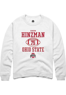 Carson Hinzman Rally Ohio State Buckeyes Mens NIL Sport Icon Long Sleeve Crew Sweatshirt