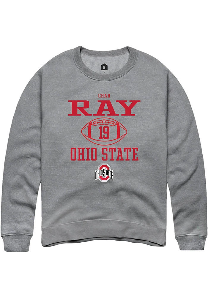 Chad Ray  Rally Ohio State Buckeyes Mens Graphite NIL Sport Icon Long Sleeve Crew Sweatshirt