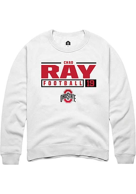 Chad Ray Rally Ohio State Buckeyes Mens NIL Stacked Box Long Sleeve Crew Sweatshirt