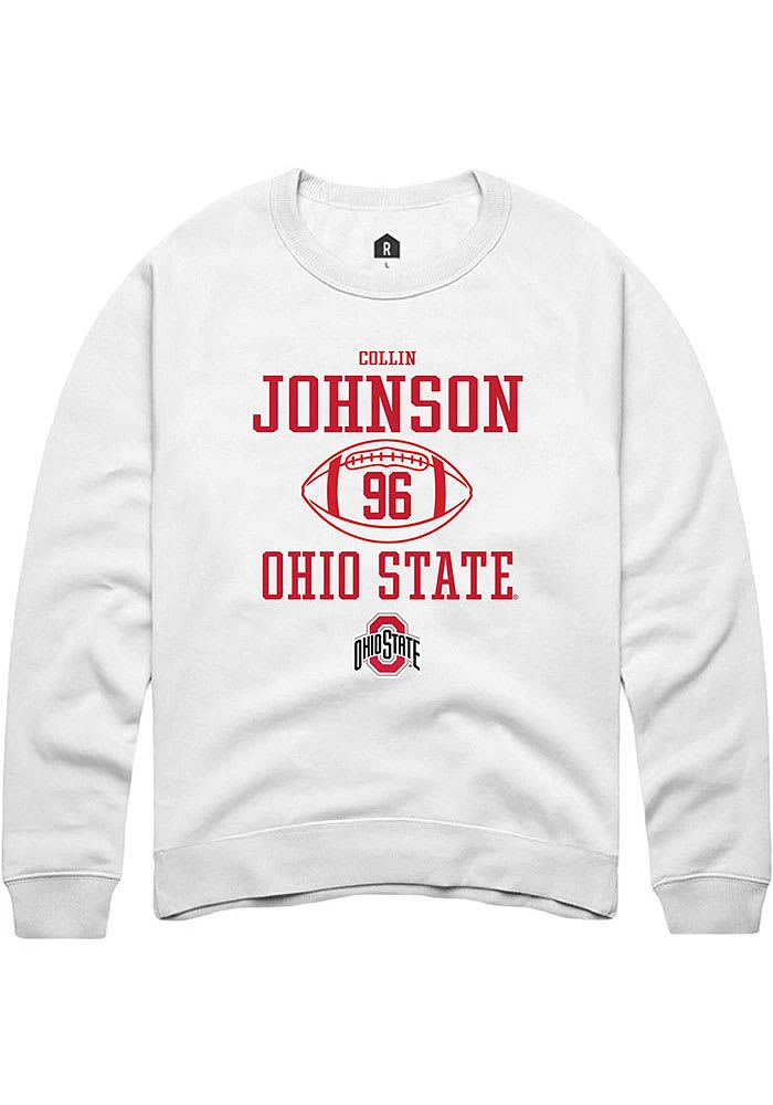 Collin Johnson Rally Ohio State Buckeyes Mens NIL Sport Icon Long Sleeve Crew Sweatshirt