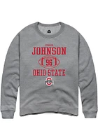 Collin Johnson  Rally Ohio State Buckeyes Mens Graphite NIL Sport Icon Long Sleeve Crew Sweatshirt