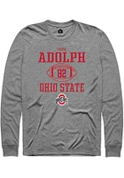 David Adolph  Ohio State Buckeyes Graphite Rally NIL Sport Icon Long Sleeve T Shirt