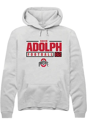 David Adolph Rally Ohio State Buckeyes Mens NIL Stacked Box Long Sleeve Hoodie