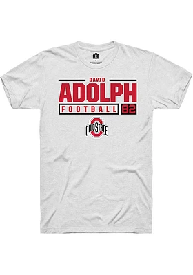 David Adolph Ohio State Buckeyes Rally NIL Stacked Box Short Sleeve T Shirt