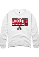 Jace Middleton Rally Ohio State Buckeyes Mens NIL Stacked Box Long Sleeve Crew Sweatshirt