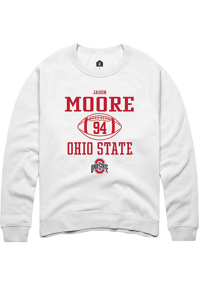 Jason Moore Rally Ohio State Buckeyes Mens NIL Sport Icon Long Sleeve Crew Sweatshirt