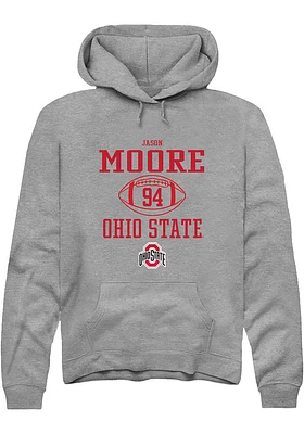 Jason Moore  Rally Ohio State Buckeyes Mens Graphite NIL Sport Icon Long Sleeve Hoodie