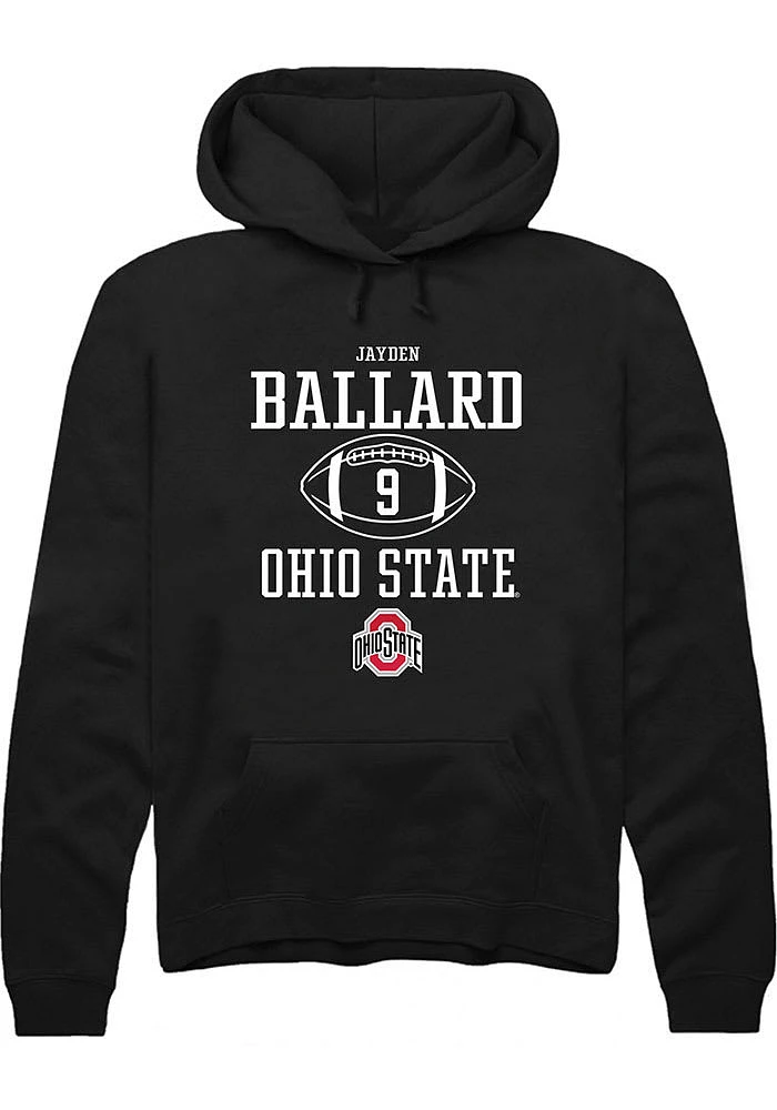 Jayden Ballard Rally Ohio State Buckeyes Mens NIL Sport Icon Long Sleeve Hoodie