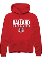 Jayden Ballard Rally Ohio State Buckeyes Mens NIL Stacked Box Long Sleeve Hoodie