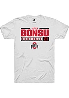 Jayden Bonsu Ohio State Buckeyes Rally NIL Stacked Box Short Sleeve T Shirt