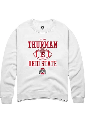 Jelani Thurman Rally Ohio State Buckeyes Mens NIL Sport Icon Long Sleeve Crew Sweatshirt