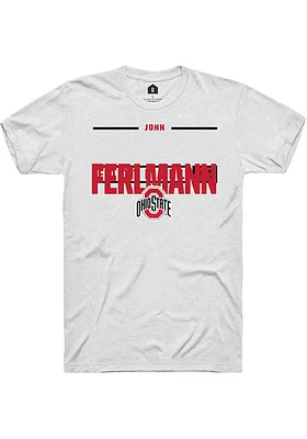 John Ferlmann Ohio State Buckeyes Rally NIL Stacked Box Short Sleeve T Shirt