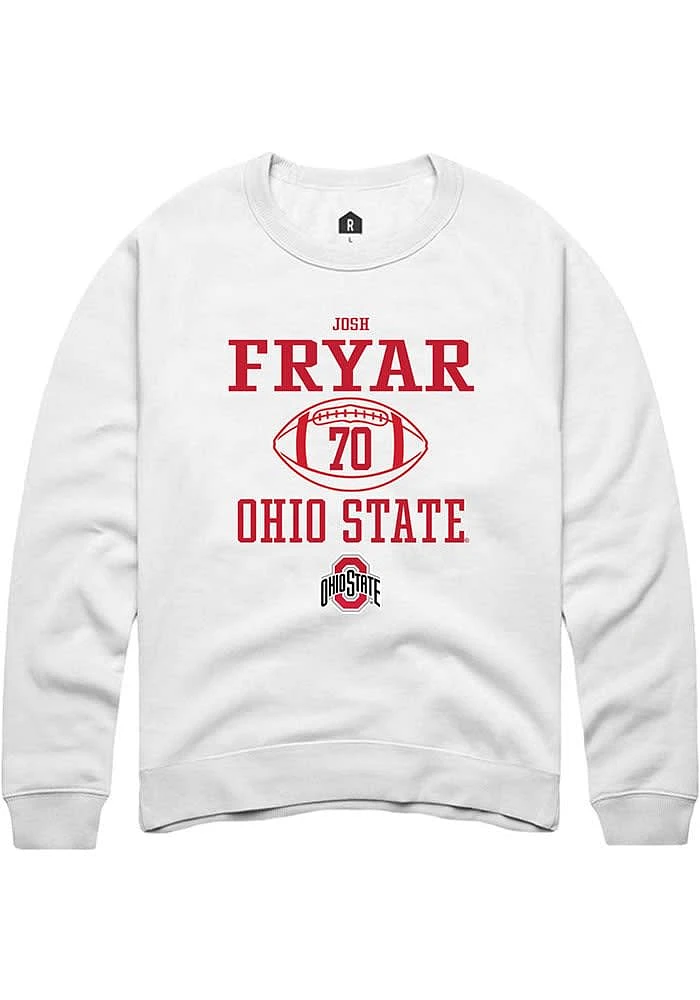 Josh Fryar Rally Ohio State Buckeyes Mens NIL Sport Icon Long Sleeve Crew Sweatshirt