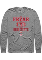 Josh Fryar  Ohio State Buckeyes Graphite Rally NIL Sport Icon Long Sleeve T Shirt