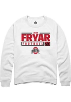 Josh Fryar Rally Ohio State Buckeyes Mens NIL Stacked Box Long Sleeve Crew Sweatshirt