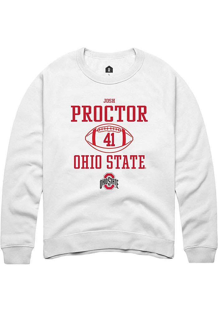 Josh Proctor Rally Ohio State Buckeyes Mens NIL Sport Icon Long Sleeve Crew Sweatshirt