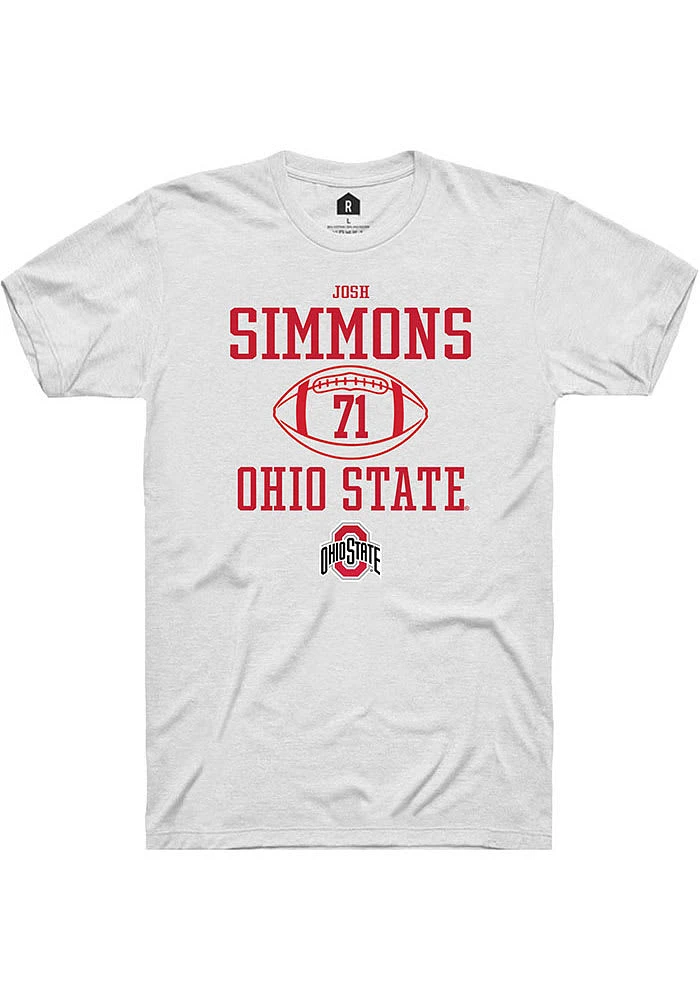 Josh Simmons Ohio State Buckeyes Rally NIL Sport Icon Short Sleeve T Shirt