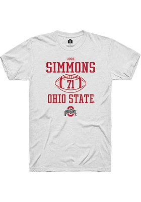 Josh Simmons Ohio State Buckeyes Rally NIL Sport Icon Short Sleeve T Shirt