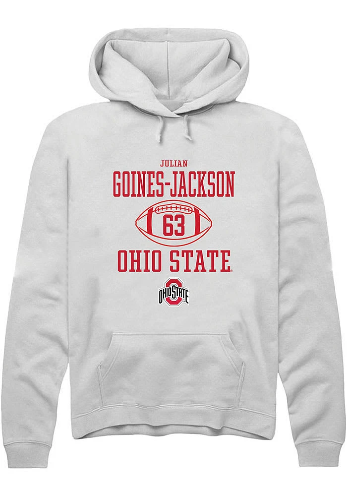 Julian Goines-Jackson Rally Ohio State Buckeyes Mens NIL Sport Icon Long Sleeve Hoodie