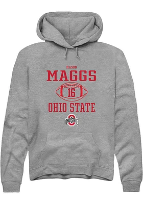 Mason Maggs  Rally Ohio State Buckeyes Mens Graphite NIL Sport Icon Long Sleeve Hoodie