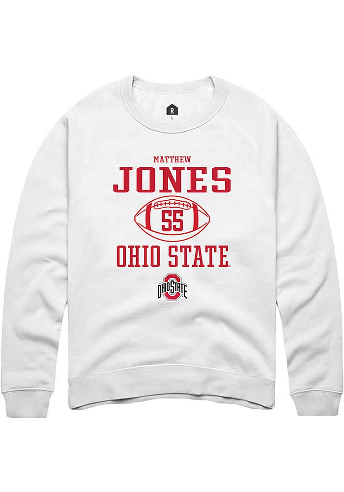 Matthew Jones Rally Ohio State Buckeyes Mens NIL Sport Icon Long Sleeve Crew Sweatshirt