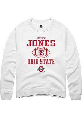 Matthew Jones Rally Ohio State Buckeyes Mens NIL Sport Icon Long Sleeve Crew Sweatshirt