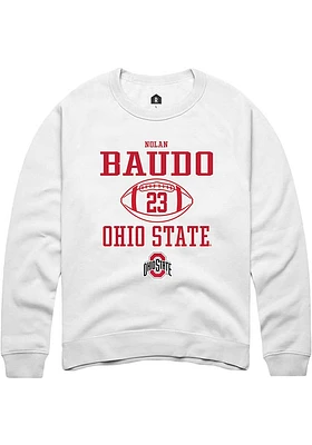 Nolan Baudo Rally Ohio State Buckeyes Mens NIL Sport Icon Long Sleeve Crew Sweatshirt