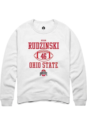 Ryan Rudzinski Rally Ohio State Buckeyes Mens NIL Sport Icon Long Sleeve Crew Sweatshirt