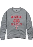 Ryan Rudzinski  Rally Ohio State Buckeyes Mens Graphite NIL Sport Icon Long Sleeve Crew Sweatshi..