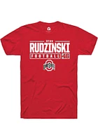 Ryan Rudzinski Ohio State Buckeyes Rally NIL Stacked Box Short Sleeve T Shirt