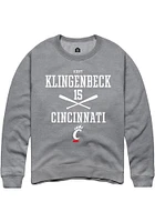 Kory Klingenbeck  Rally Cincinnati Bearcats Mens Graphite NIL Sport Icon Long Sleeve Crew Sweatshi..