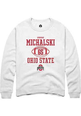 Zenuae Michalski Rally Ohio State Buckeyes Mens NIL Sport Icon Long Sleeve Crew Sweatshir