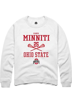 Caden Minniti Rally Ohio State Buckeyes Mens NIL Sport Icon Long Sleeve Crew Sweatshirt