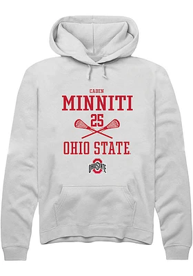 Caden Minniti Rally Ohio State Buckeyes Mens NIL Sport Icon Long Sleeve Hoodie