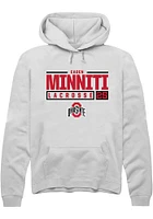 Caden Minniti Rally Ohio State Buckeyes Mens NIL Stacked Box Long Sleeve Hoodie