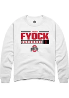 Caleb Fyock Rally Ohio State Buckeyes Mens NIL Stacked Box Long Sleeve Crew Sweatshirt